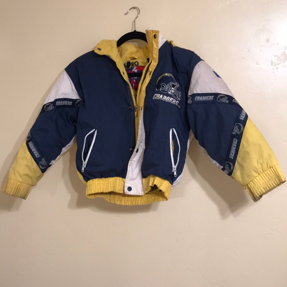 Vintage San Diego chargers puffer jacket